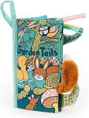 JellyCat Garden Tails Soft Book Crinkle Sensory Anne Wilkinson